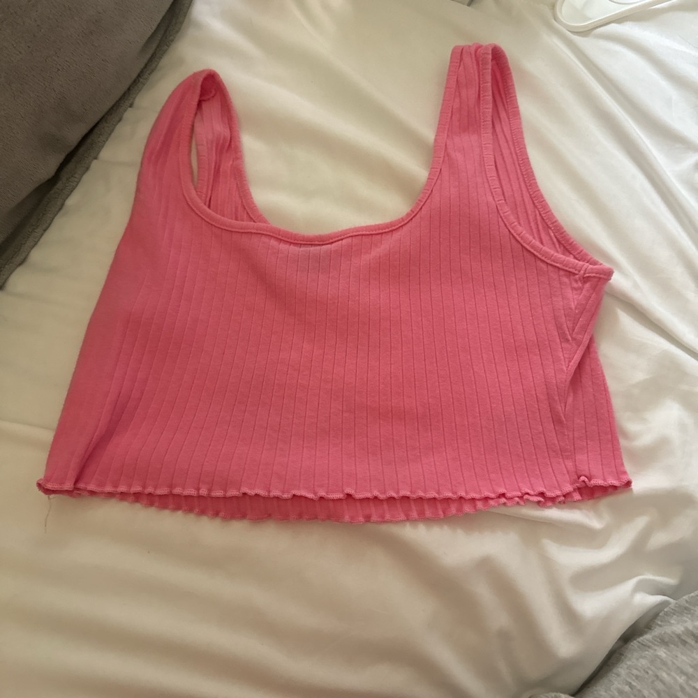 SHEIN Pink Ribbed Tank Top - Picture 2 of 2